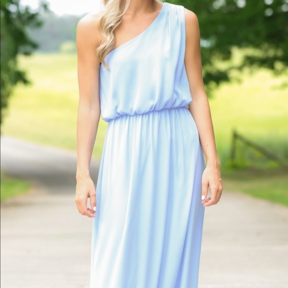 One shoulder maxi dress